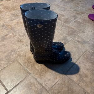 EUC UGG Polka Dot Rain Boots women’s size 7